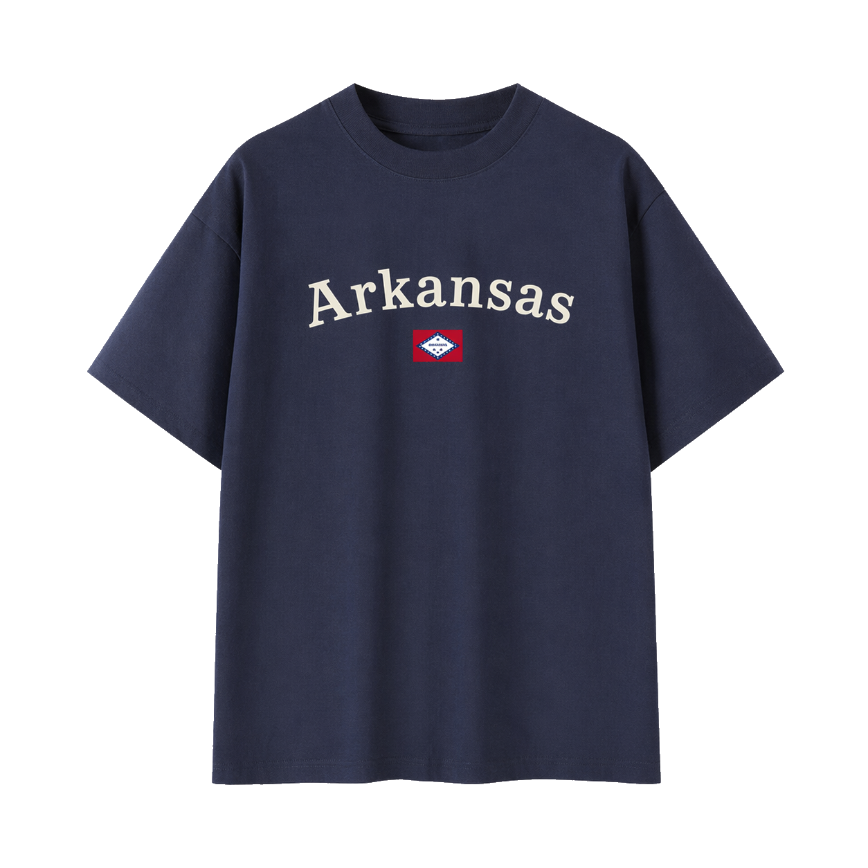 Collection 6 Arkansas Essential Cotton T-Shirt - Navy Blue front