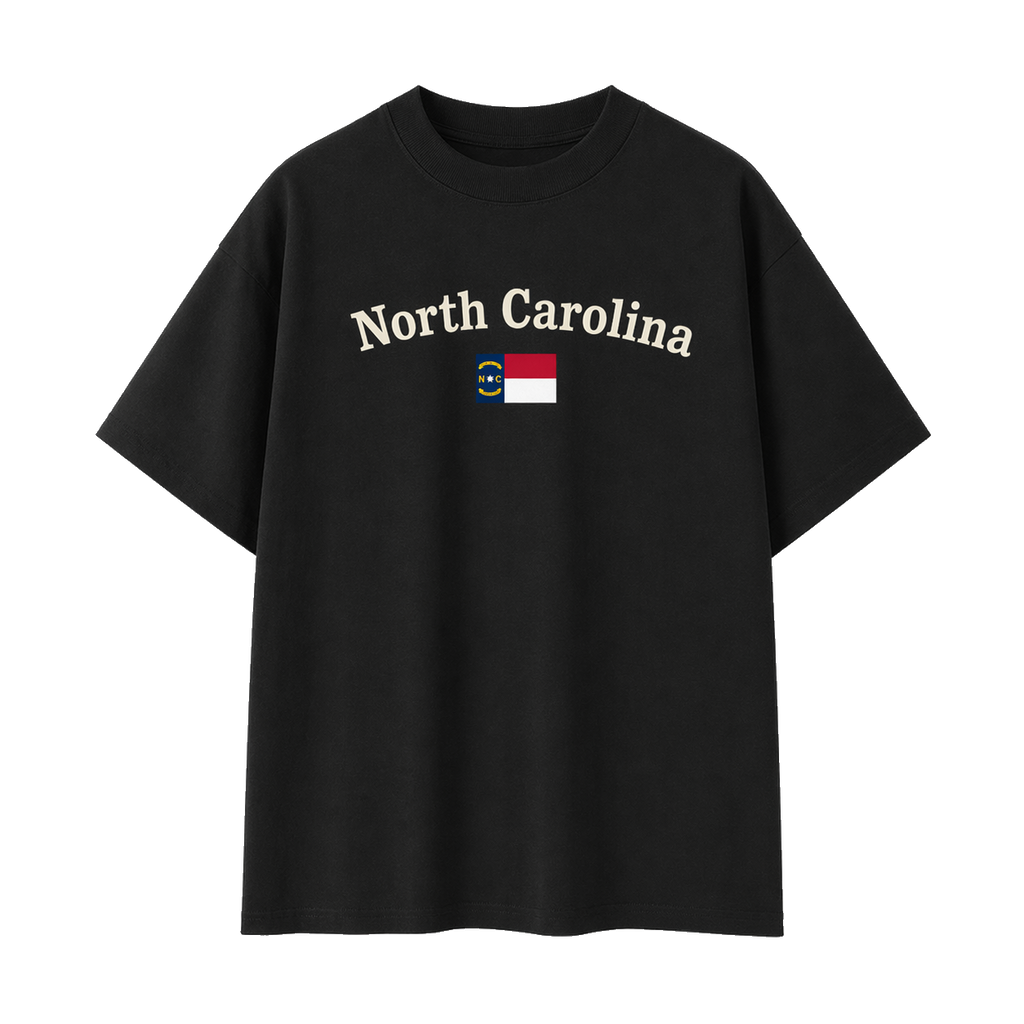 Collection 6 North Carolina Essential Cotton T-Shirt - Black front