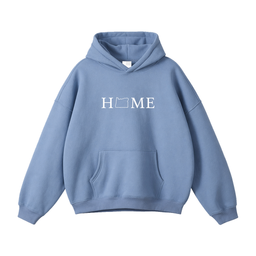 Collection 5 Oregon Oversize Fleeced Hoodie - Medium Blue front