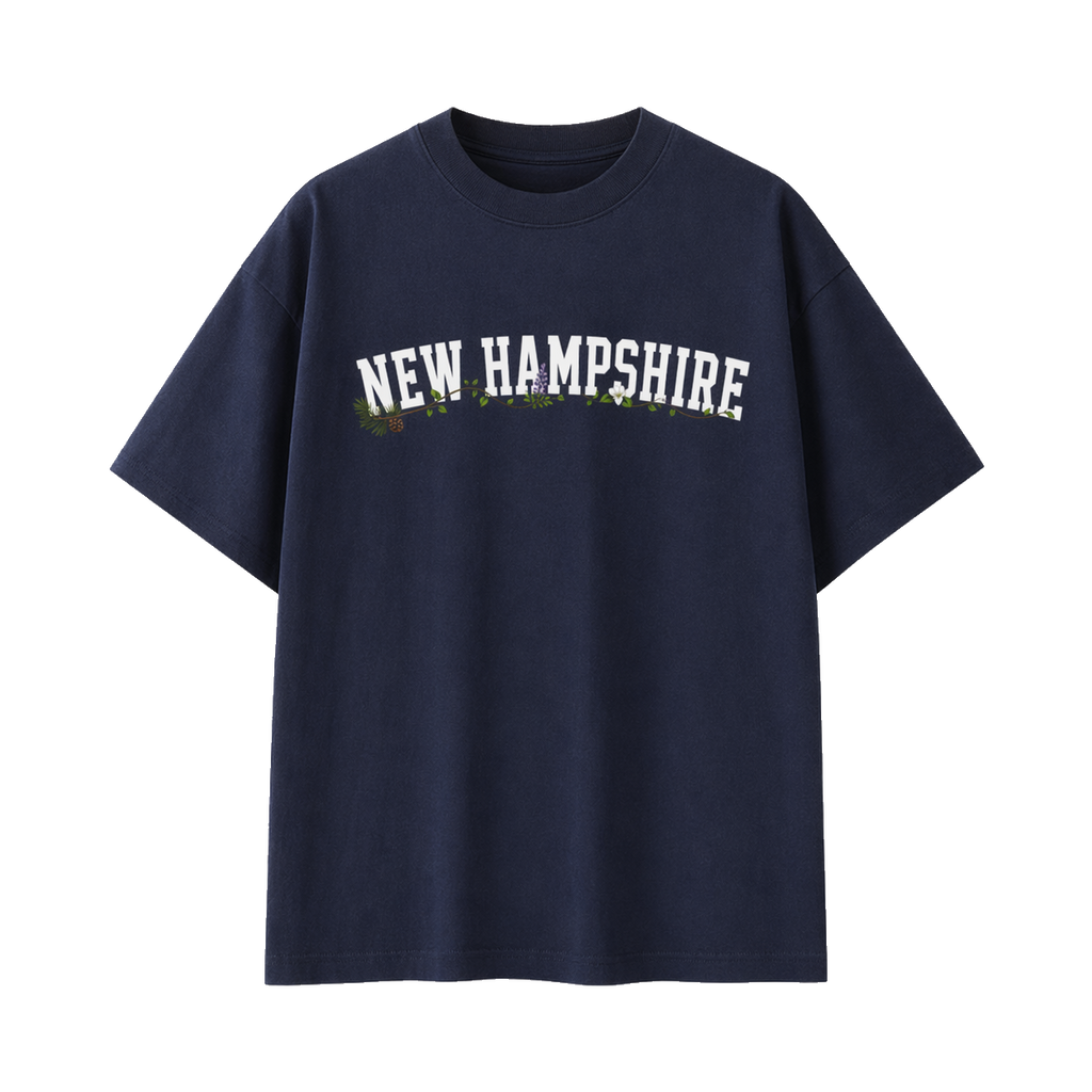 Collection 10 New Hampshire Essential Cotton T-Shirt - Navy Blue front