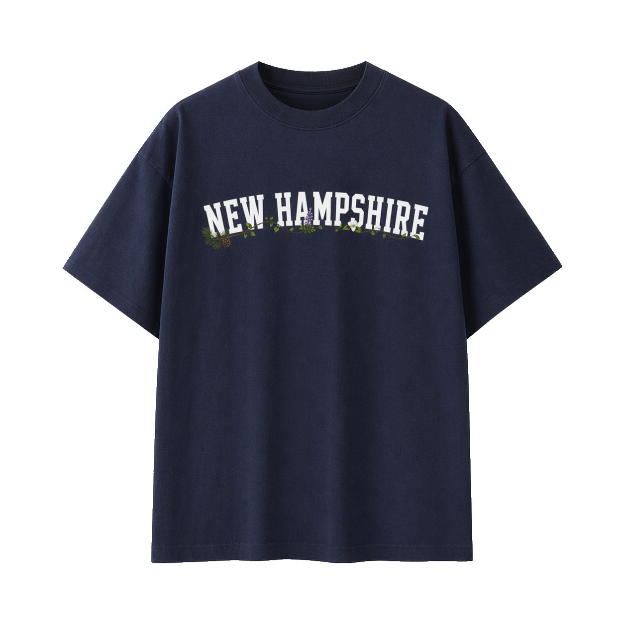 Collection 10 New Hampshire Essential Cotton T-Shirt - Navy Blue front