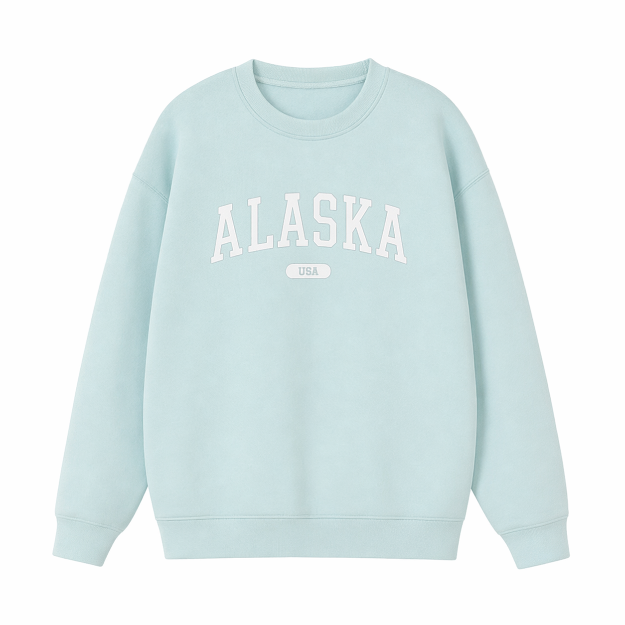 Collection 4 Alaska Essential Heavyweight Crewneck Sweatshirt - Water Blue front