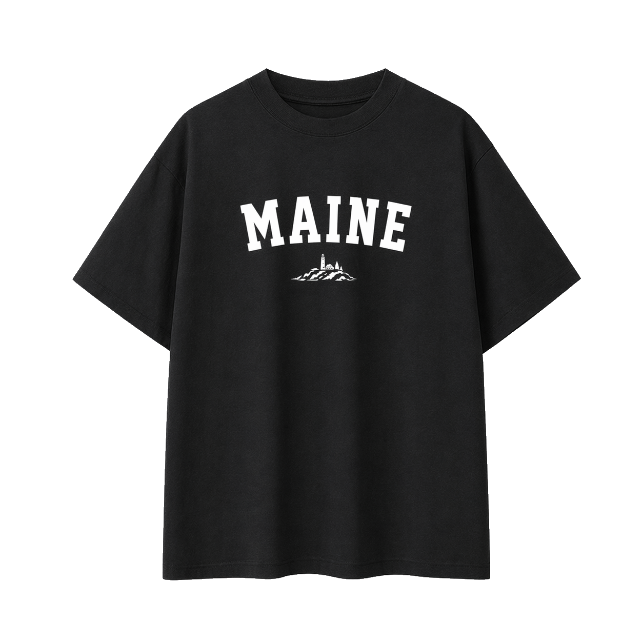 Collection 9 Maine Essential Cotton T-Shirt - Black front