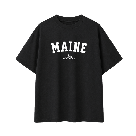 Collection 9 Maine Essential Cotton T-Shirt - Black front