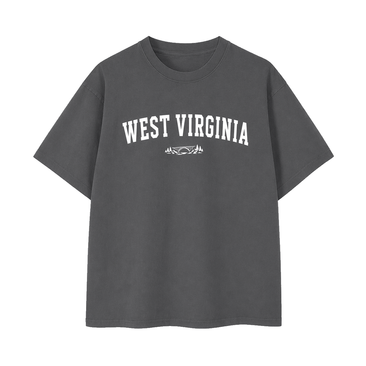 Collection 9 West Virginia Essential Cotton T-Shirt - Dark Gray front