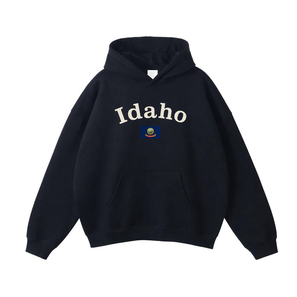 Collection 6 Idaho Oversize Fleeced Hoodie - Black front