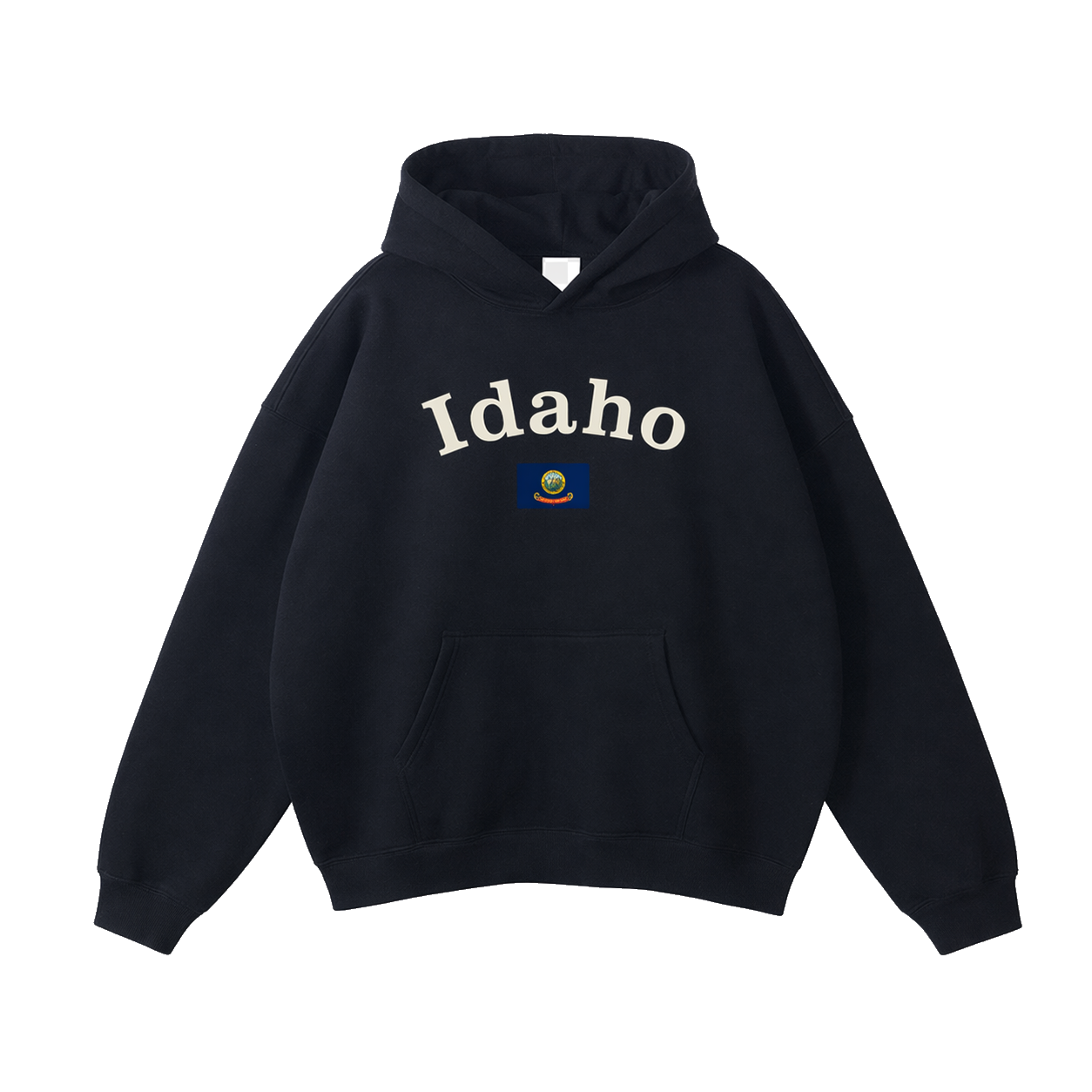 Collection 6 Idaho Oversize Fleeced Hoodie - Black front