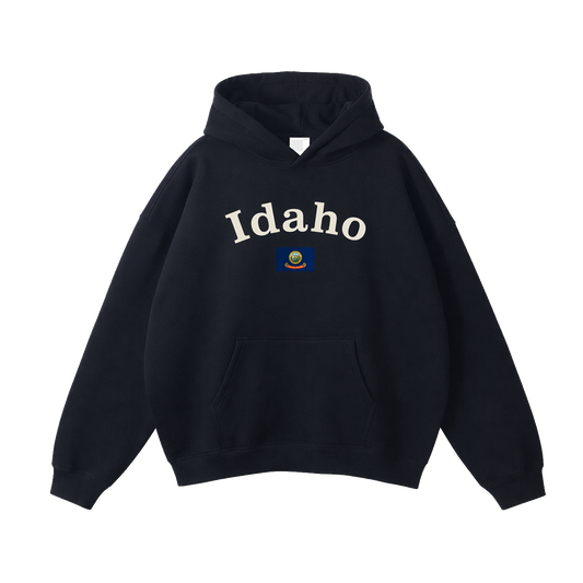 Collection 6 Idaho Oversize Fleeced Hoodie - Black front