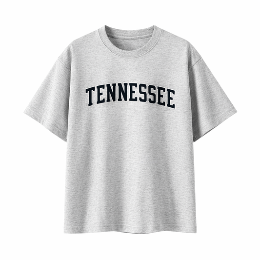 Collection 1 Tennessee Essential Cotton T-Shirt - White Gray front
