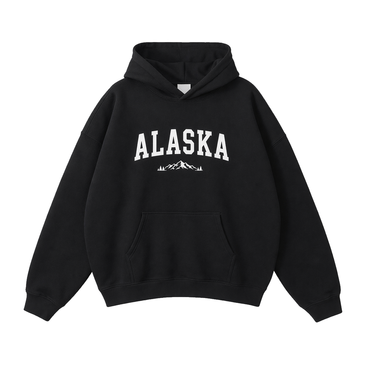 Collection 9 Alaska Oversize Fleeced Hoodie - Black front
