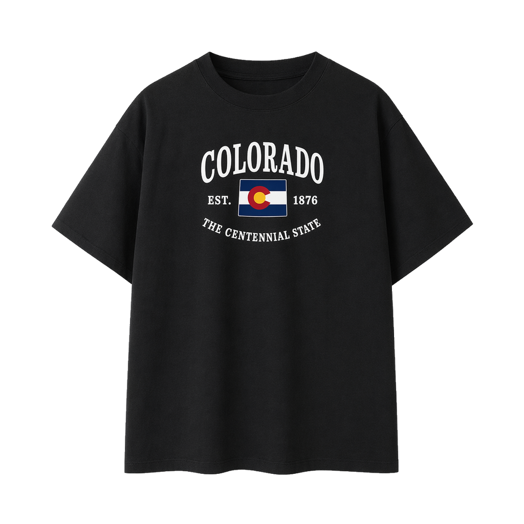 Collection 8 Colorado Essential Cotton T-Shirt - Black front