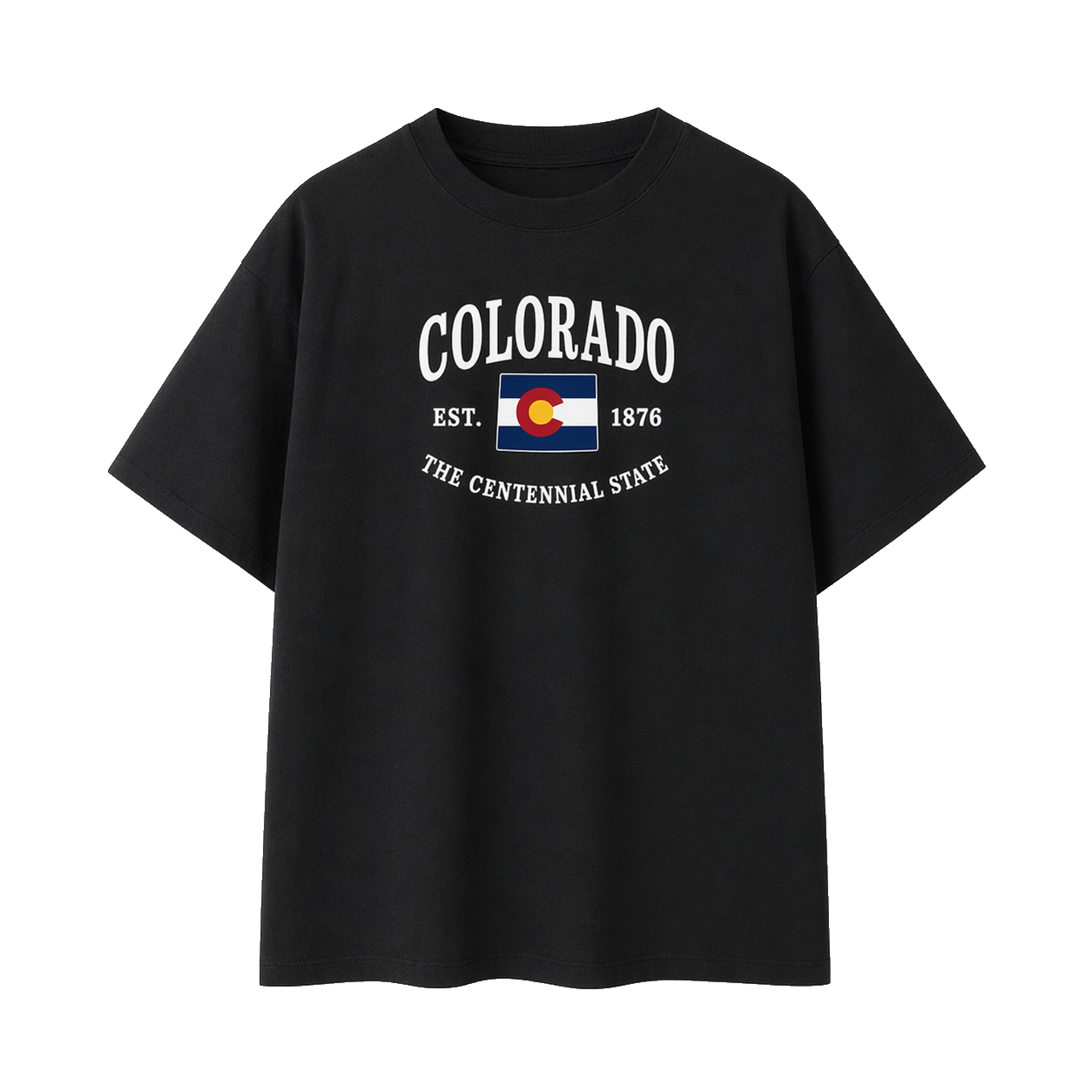 Collection 8 Colorado Essential Cotton T-Shirt - Black front