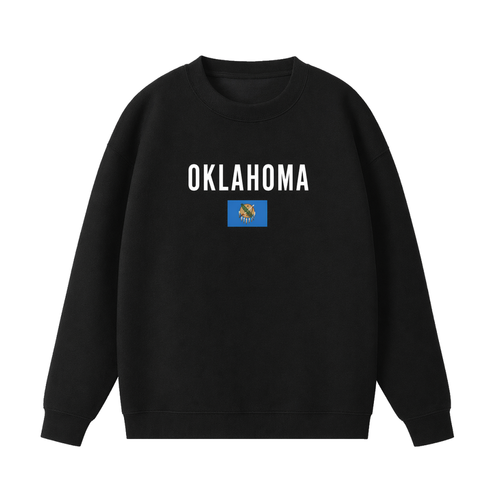 Collection 7 Oklahoma Essential Heavyweight Crewneck Sweatshirt - Black front