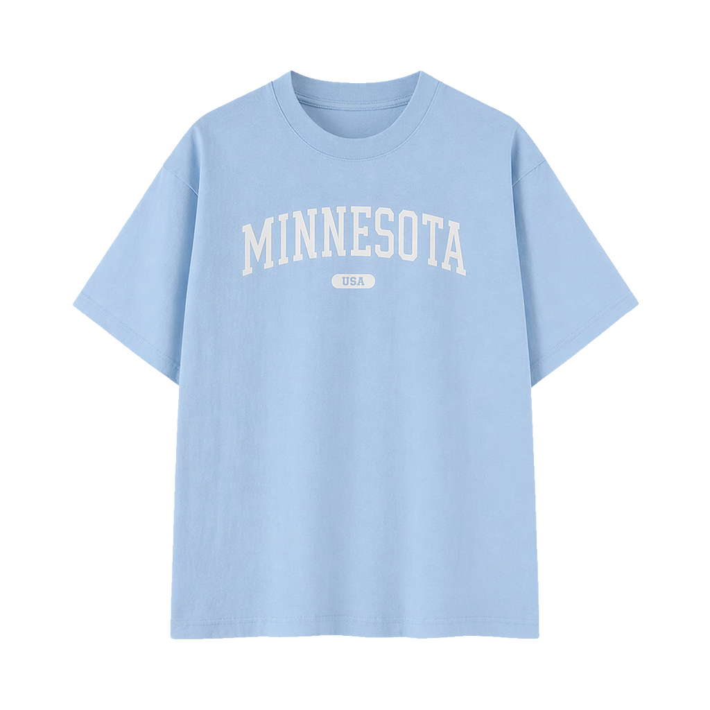Collection 4 Minnesota Essential Cotton T-Shirt - Light Blue front