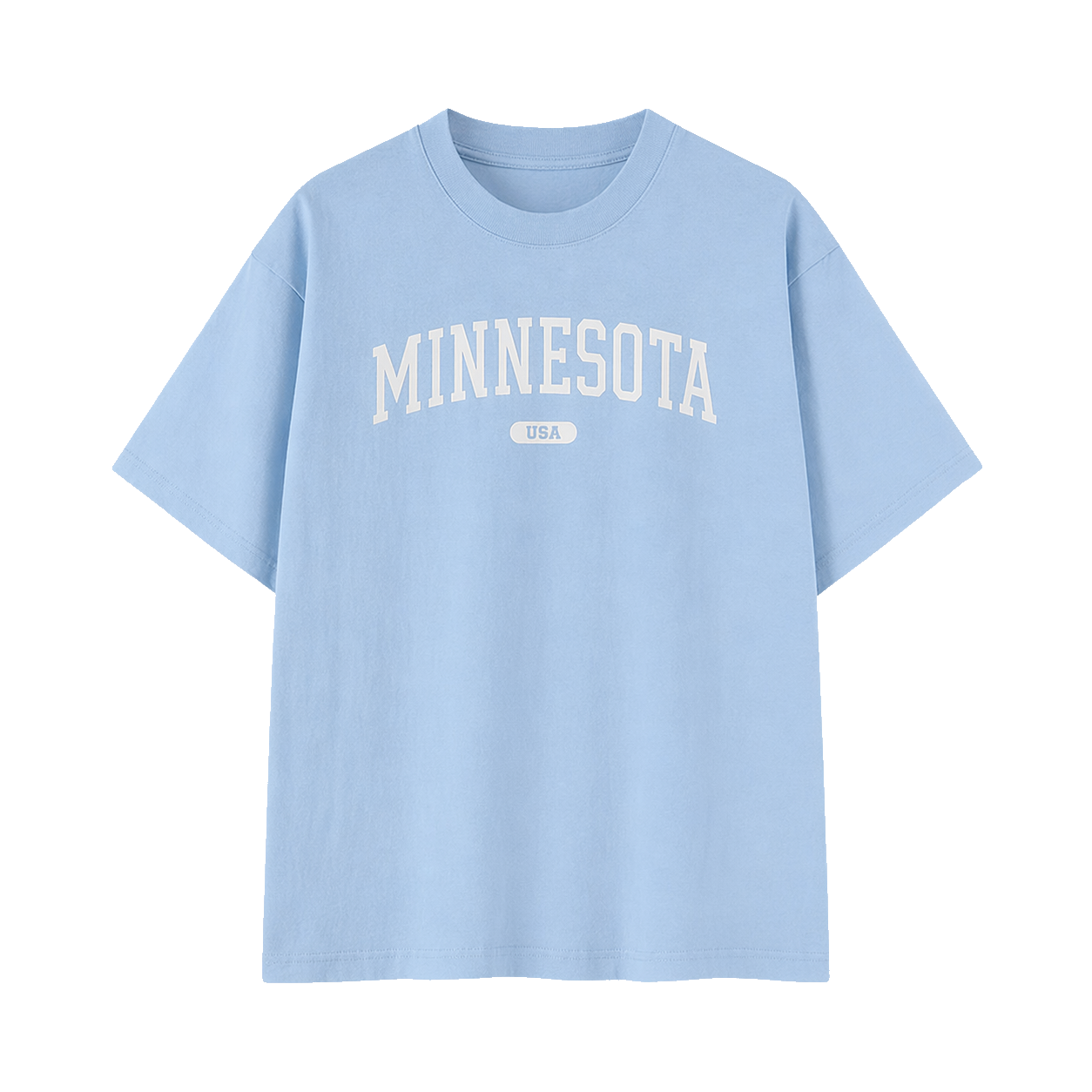 Collection 4 Minnesota Essential Cotton T-Shirt - Light Blue front