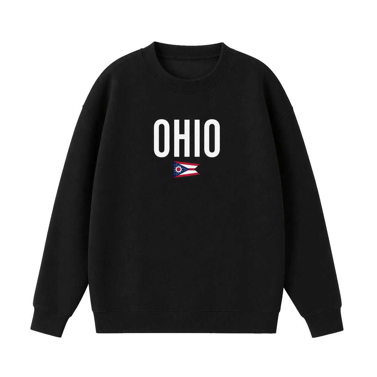 Collection 7 Ohio Essential Heavyweight Crewneck Sweatshirt - Black front