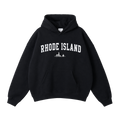 Collection 9 Rhode Island Oversize Fleeced Hoodie - Black front