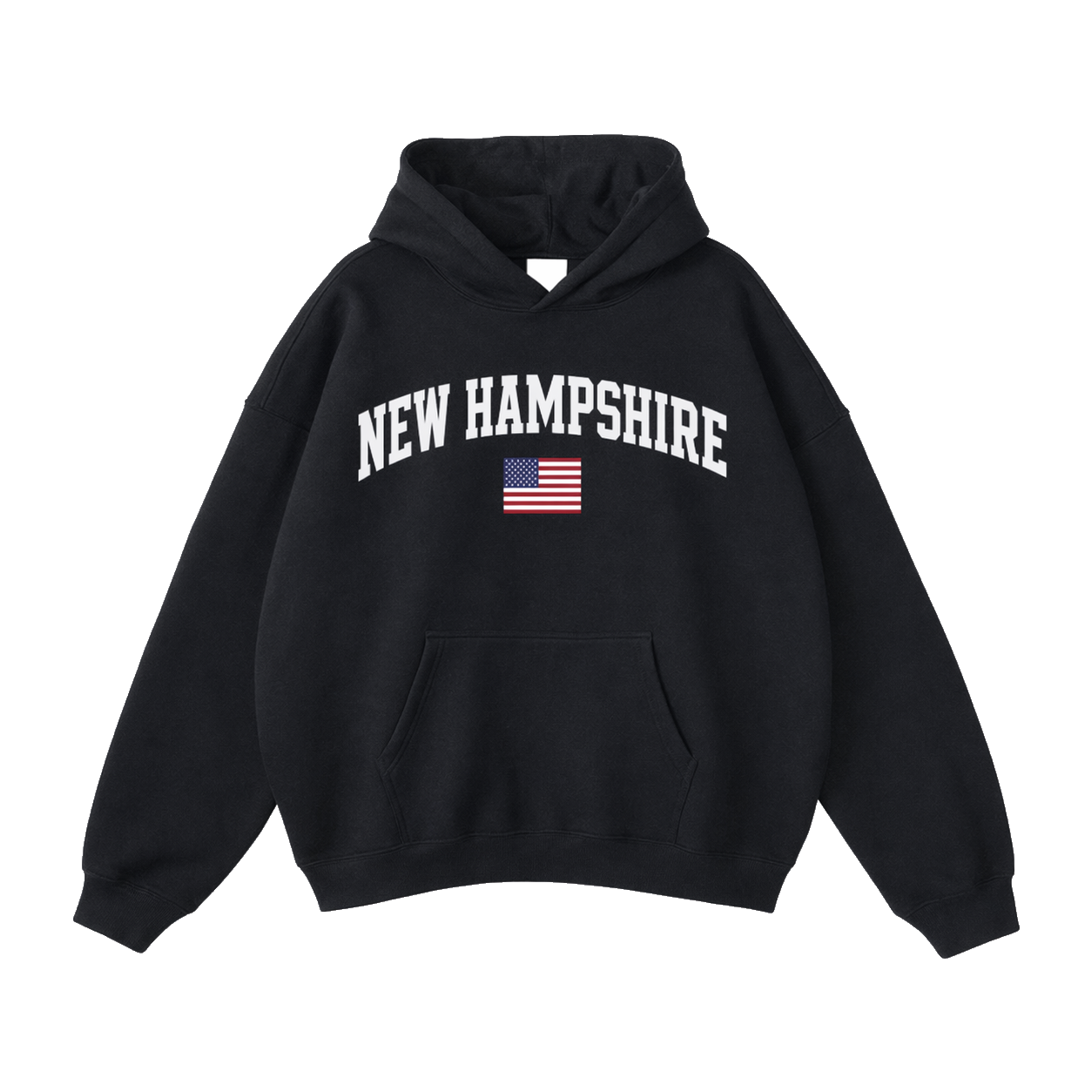 Collection 2 New Hampshire Oversize Fleeced Hoodie - Black front