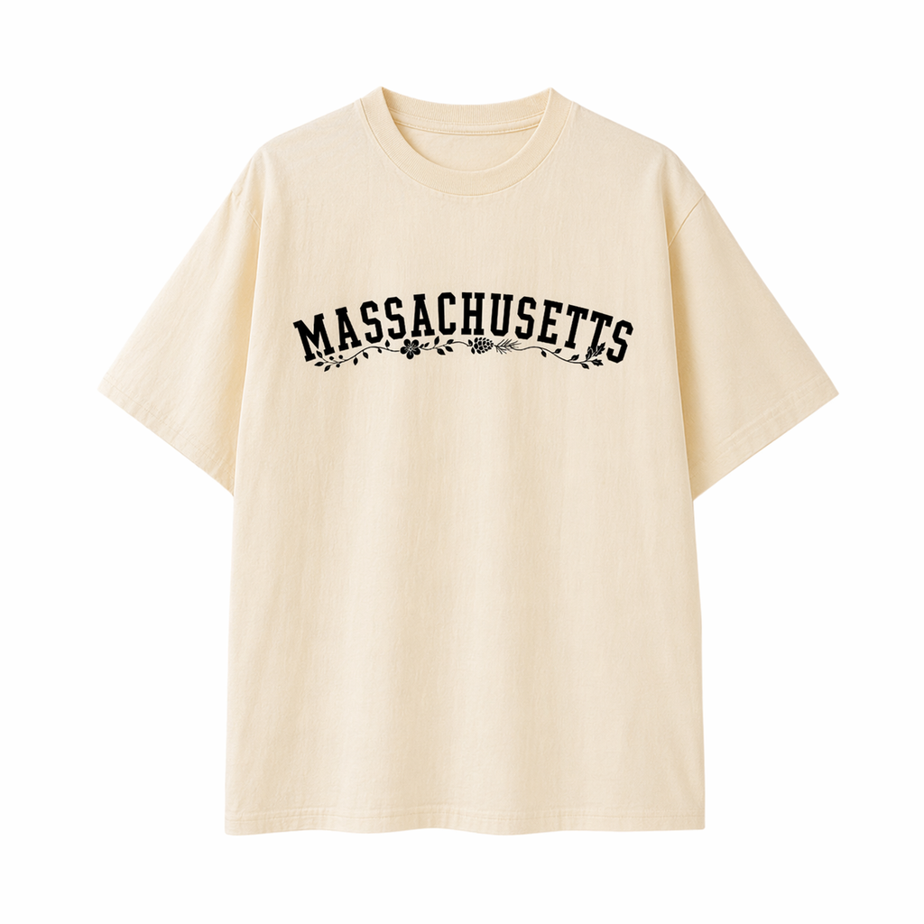 Collection 10 Massachusetts Essential Cotton T-Shirt - Apricot front