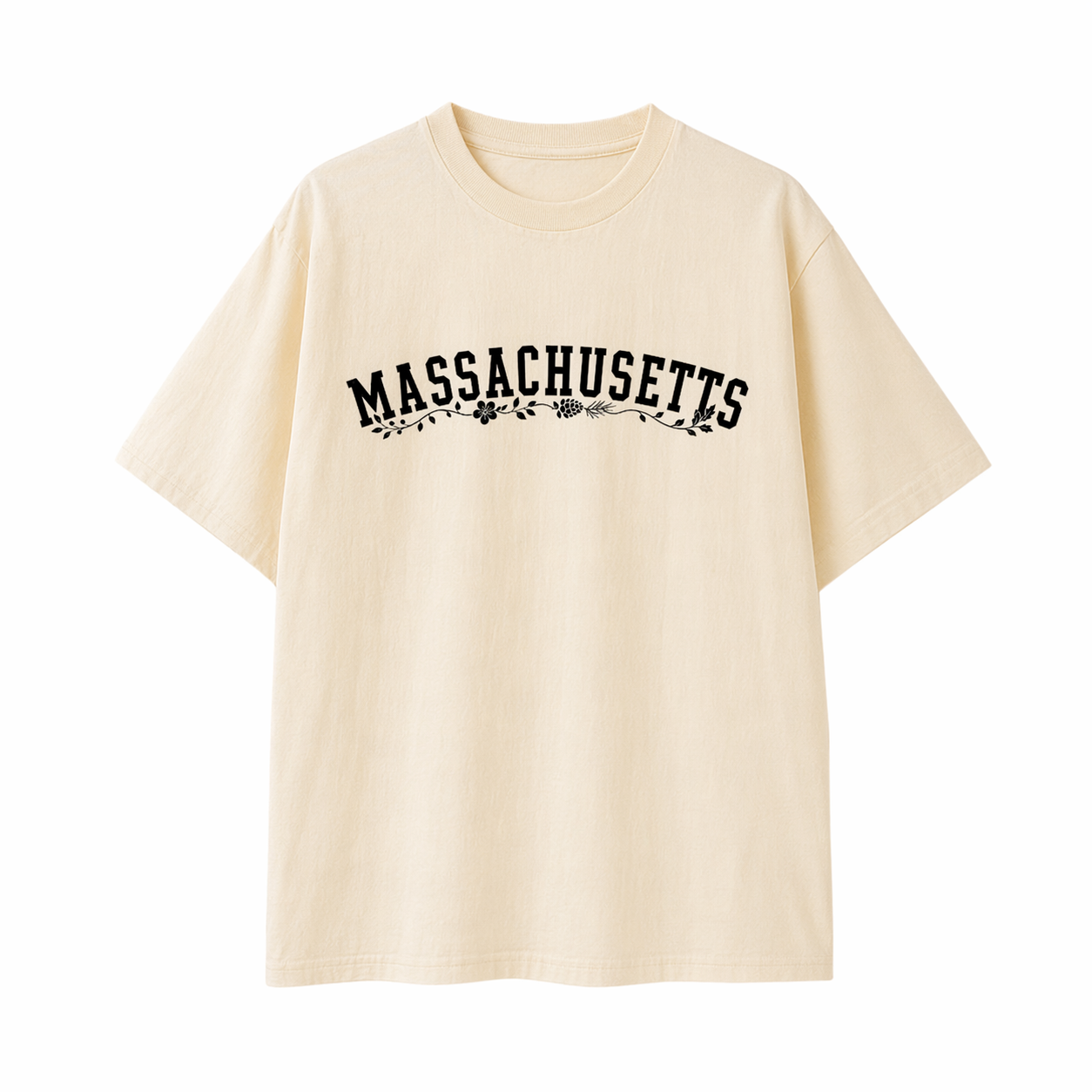 Collection 10 Massachusetts Essential Cotton T-Shirt - Apricot front