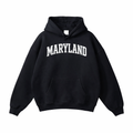 Collection 1 Maryland Oversize Fleeced Hoodie - Black front