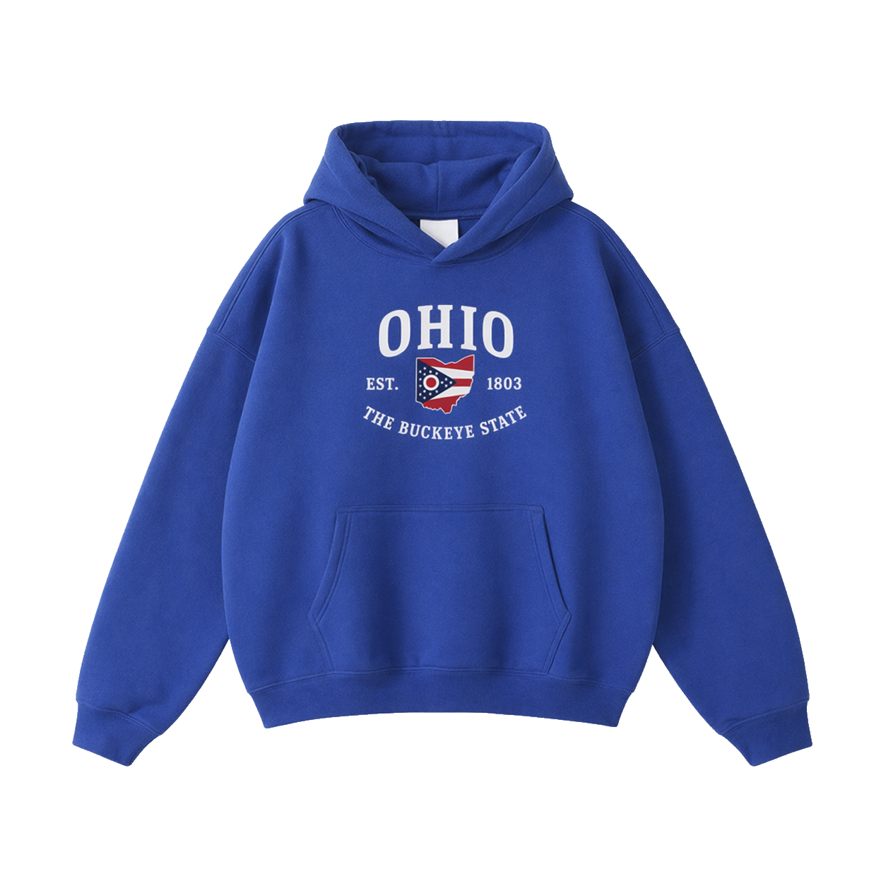 Collection 8 Ohio Oversize Fleeced Hoodie - Klein Blue front