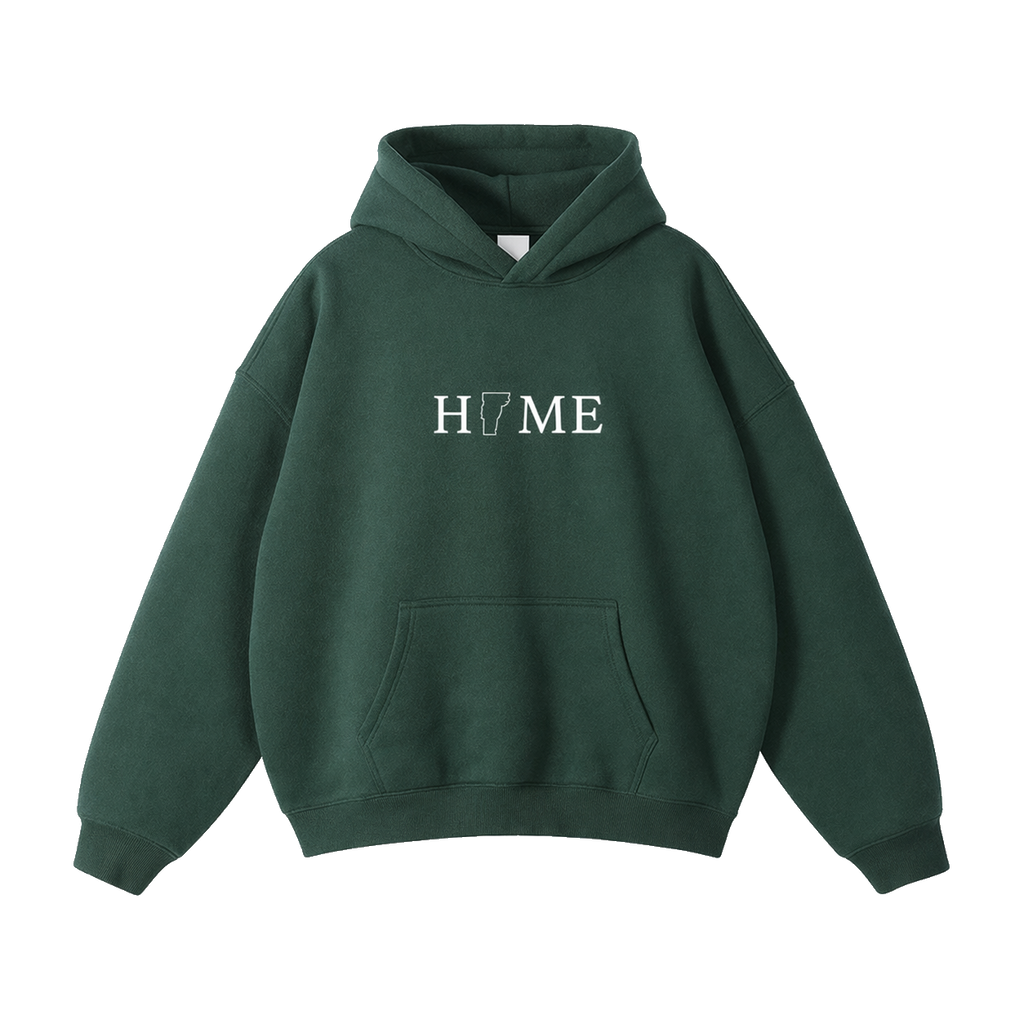 Collection 5 Vermont Oversize Fleeced Hoodie - Eden Green front