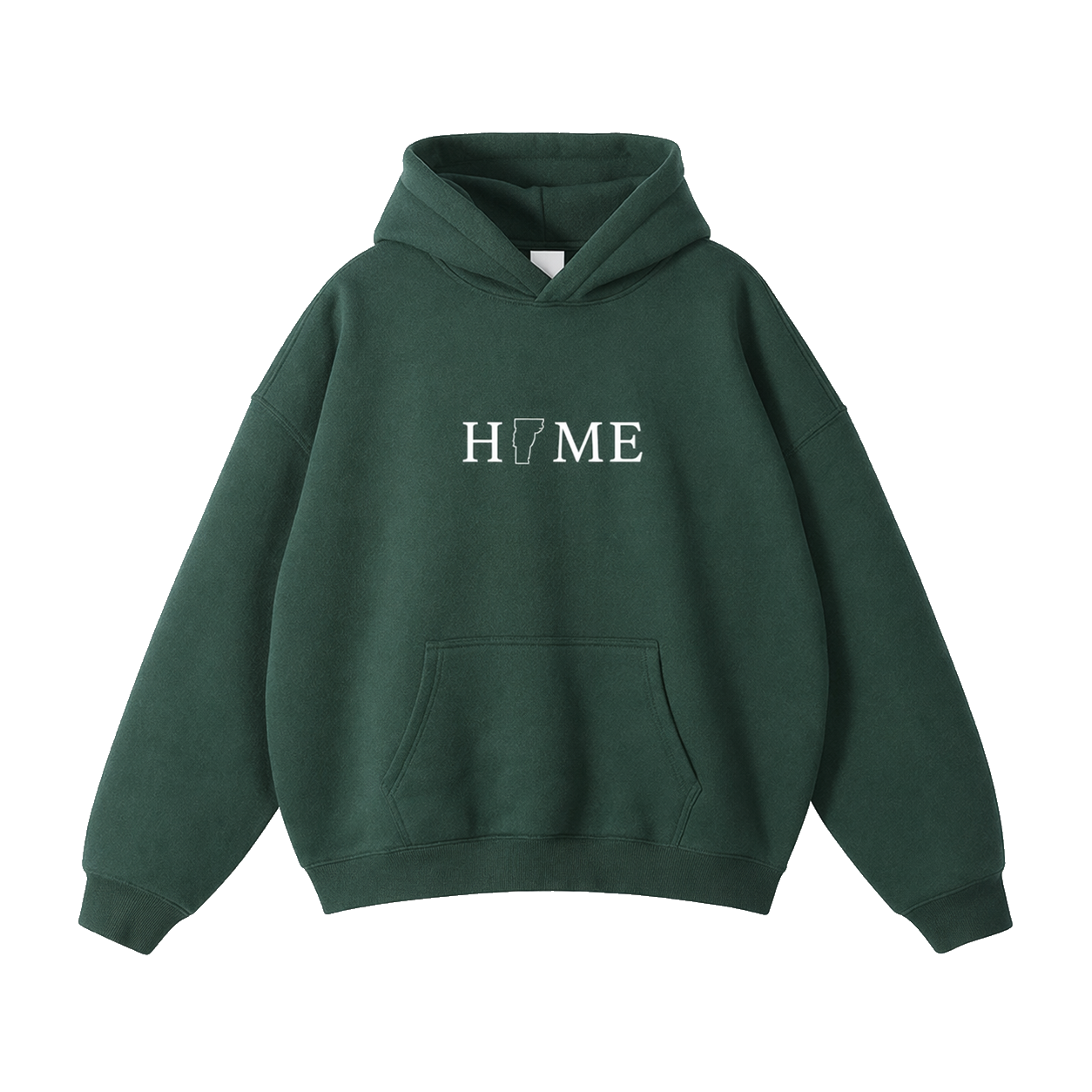Collection 5 Vermont Oversize Fleeced Hoodie - Eden Green front