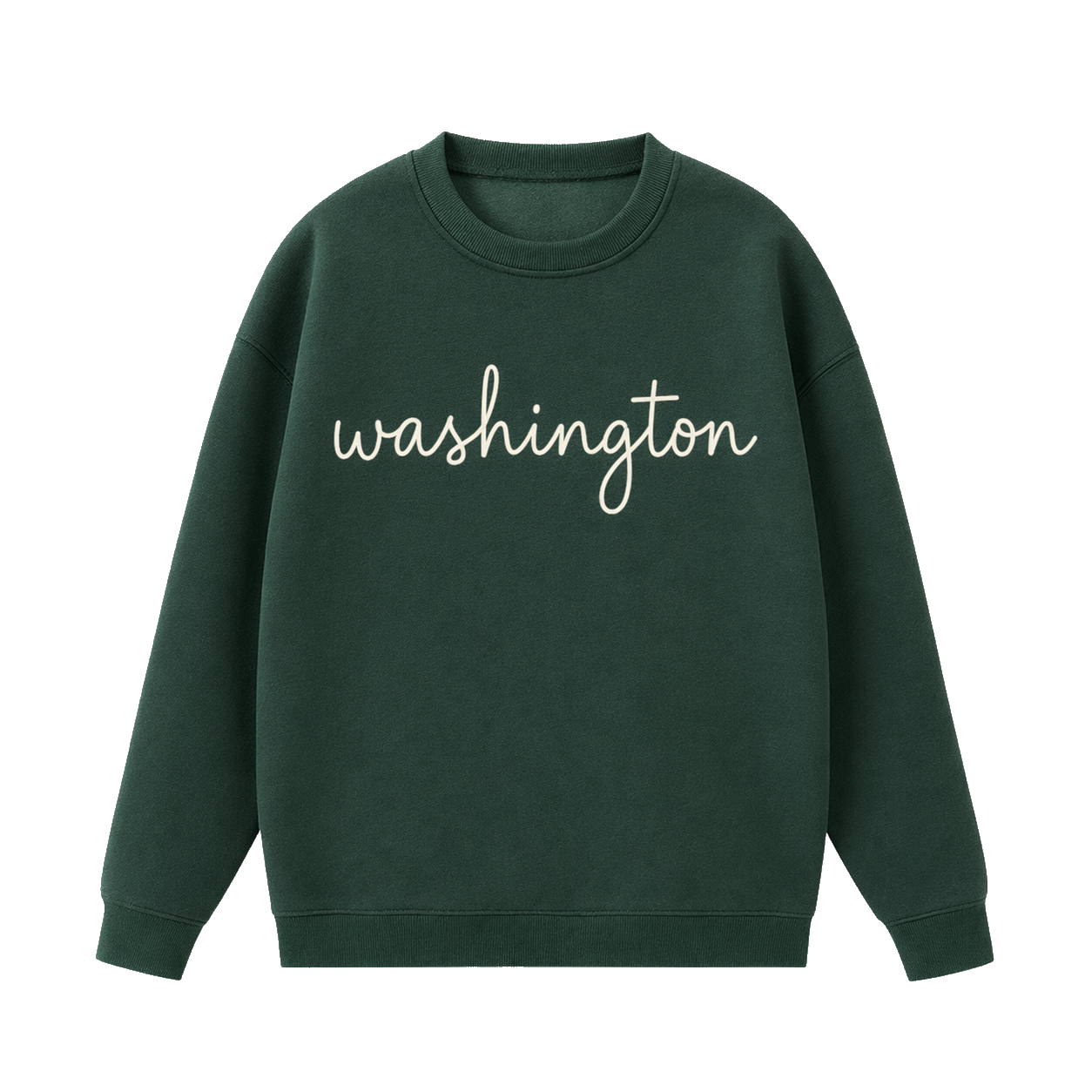 Collection 3 Washington Essential Heavyweight Crewneck Sweatshirt - Dark Green front