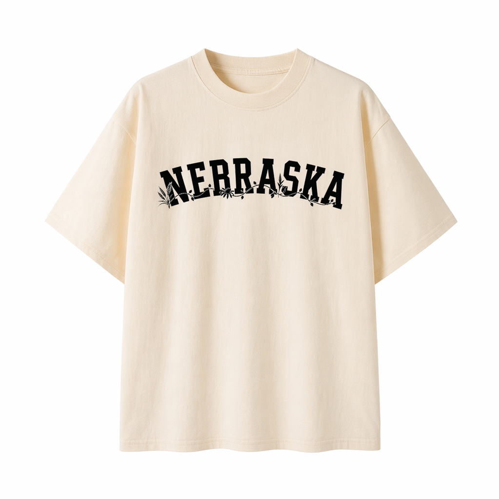 Collection 10 Nebraska Essential Cotton T-Shirt - Apricot front
