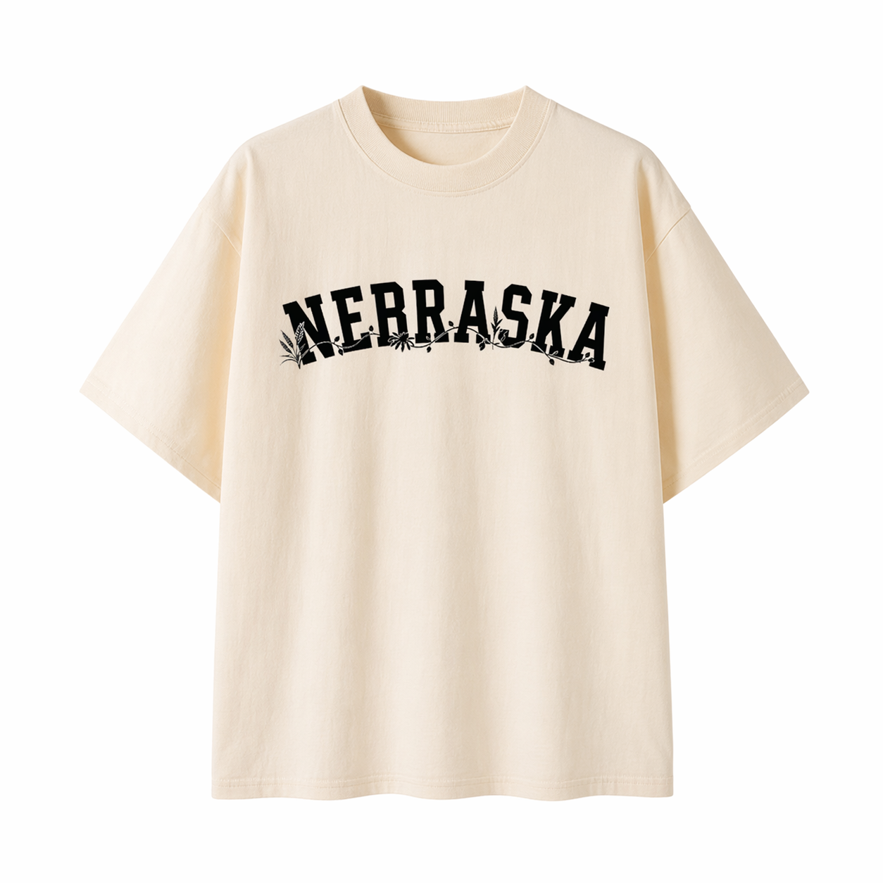 Collection 10 Nebraska Essential Cotton T-Shirt - Apricot front