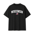 Collection 2 Wisconsin Essential Cotton T-Shirt - Black front