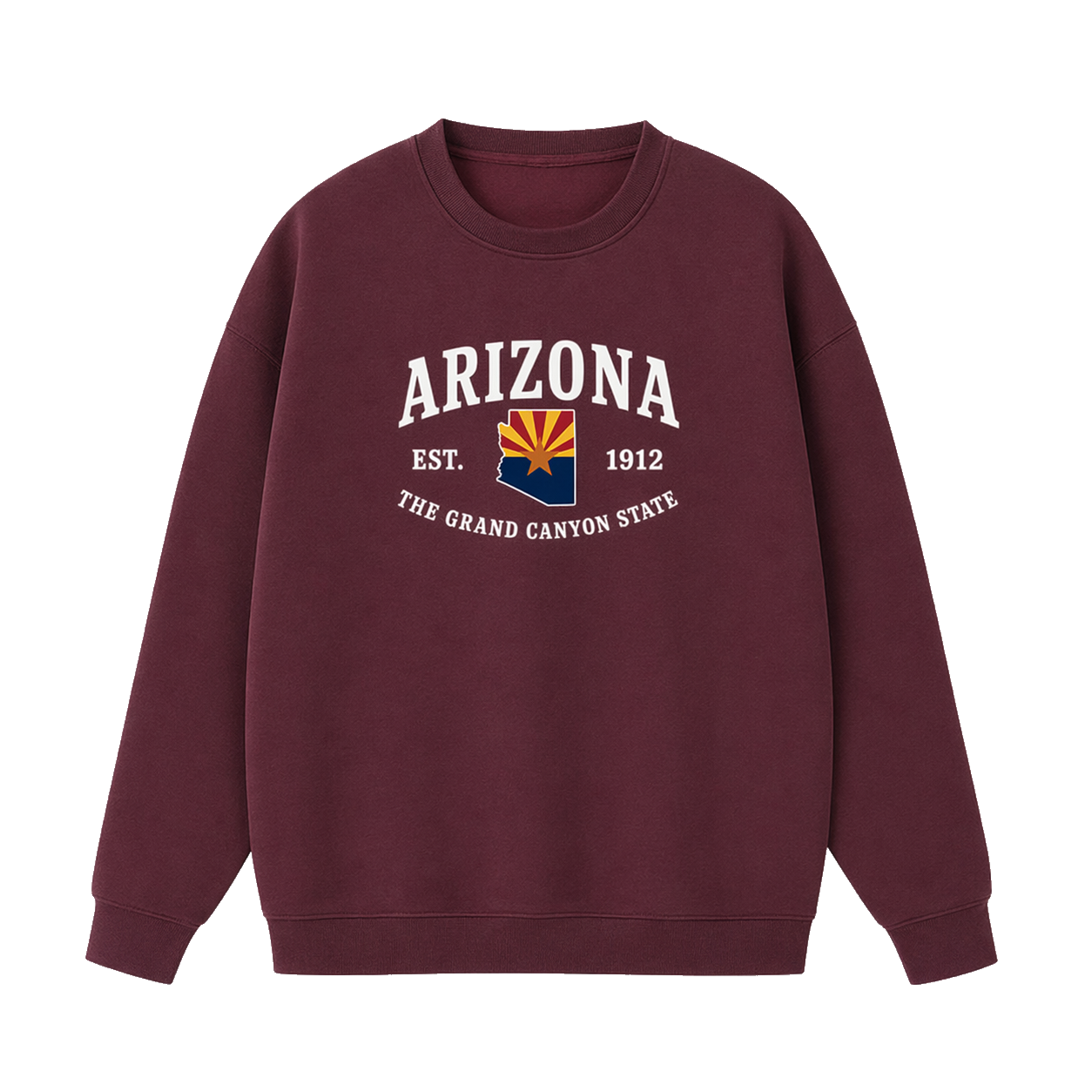 Collection 8 Arizona Essential Heavyweight Crewneck Sweatshirt - Dull Red front