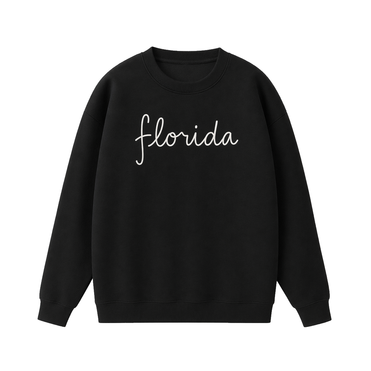Collection 3 Florida Essential Heavyweight Crewneck Sweatshirt - Black front