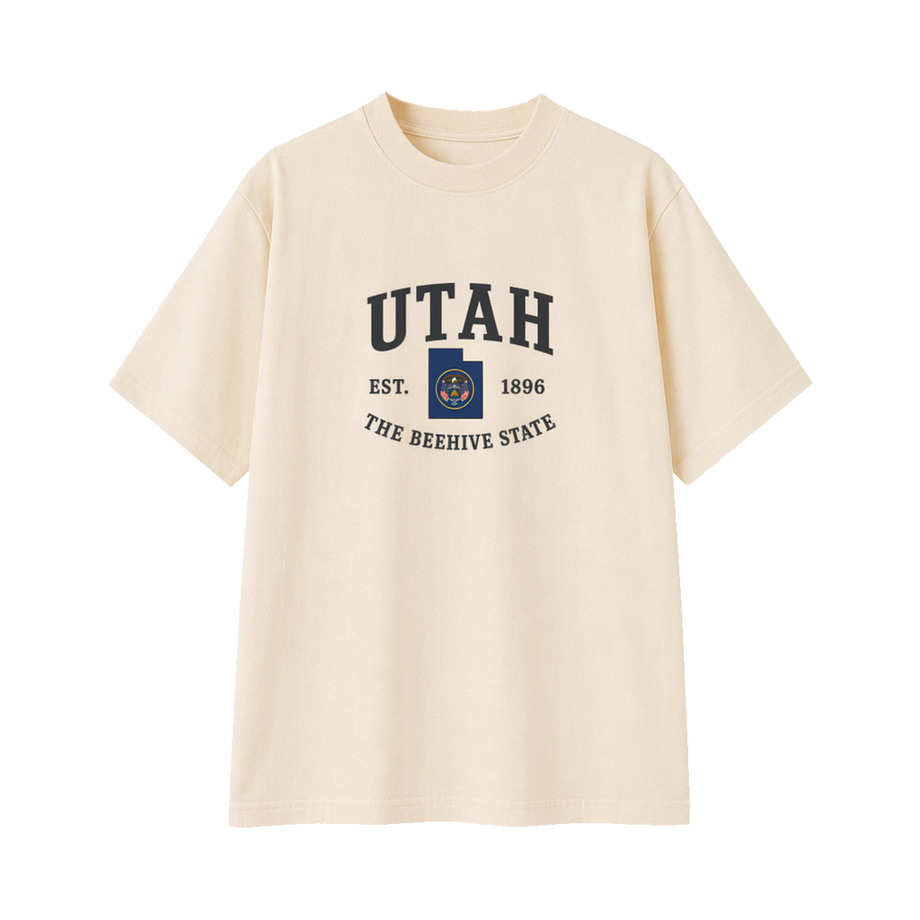 Collection 8 Utah Essential Cotton T-Shirt - Apricot front
