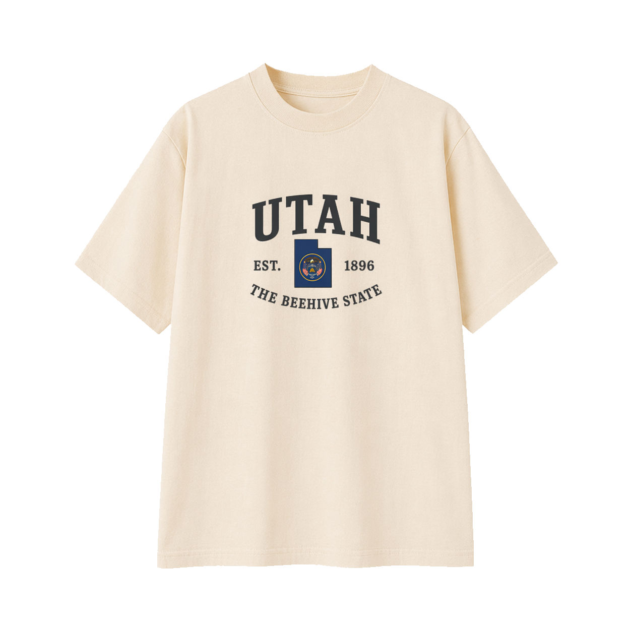 Collection 8 Utah Essential Cotton T-Shirt - Apricot front