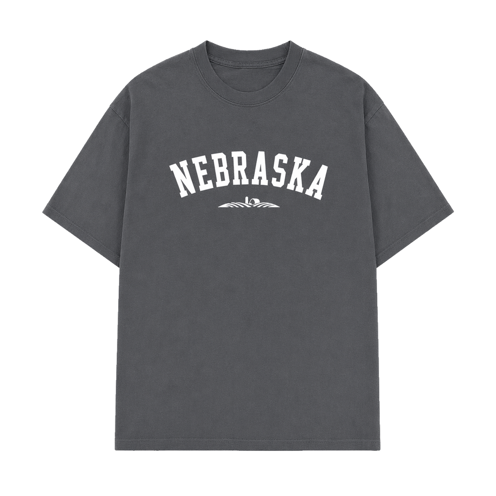 Collection 9 Nebraska Essential Cotton T-Shirt - Dark Gray front