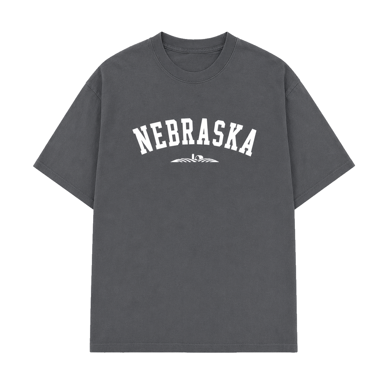 Collection 9 Nebraska Essential Cotton T-Shirt - Dark Gray front