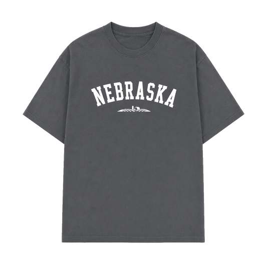 Collection 9 Nebraska Essential Cotton T-Shirt - Dark Gray front