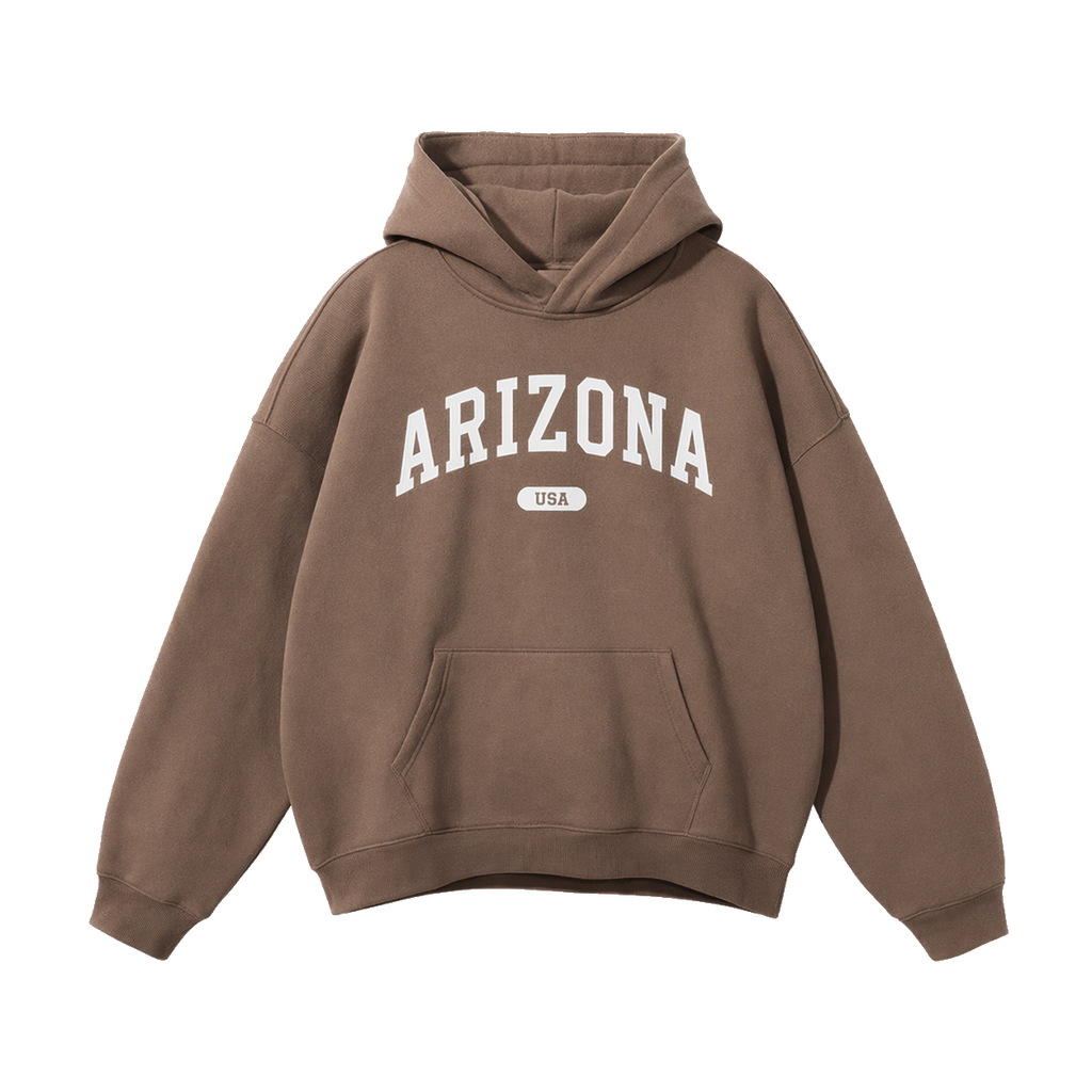 Collection 4 Arizona Oversize Fleeced Hoodie - Brown front