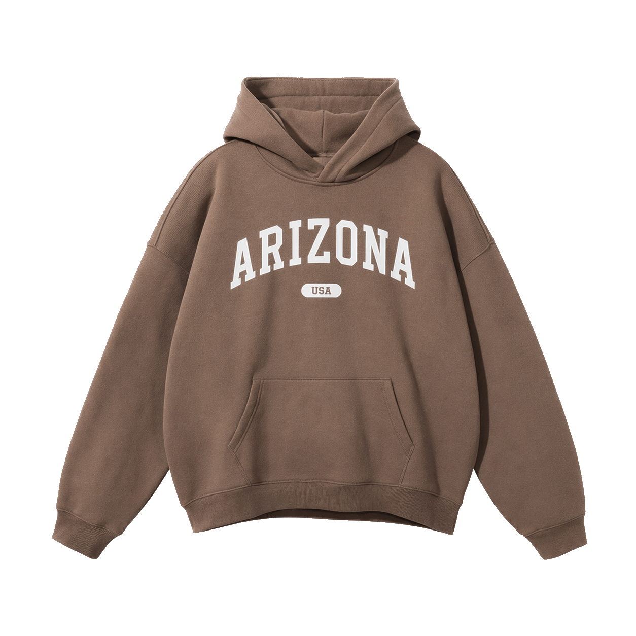 Collection 4 Arizona Oversize Fleeced Hoodie - Brown front