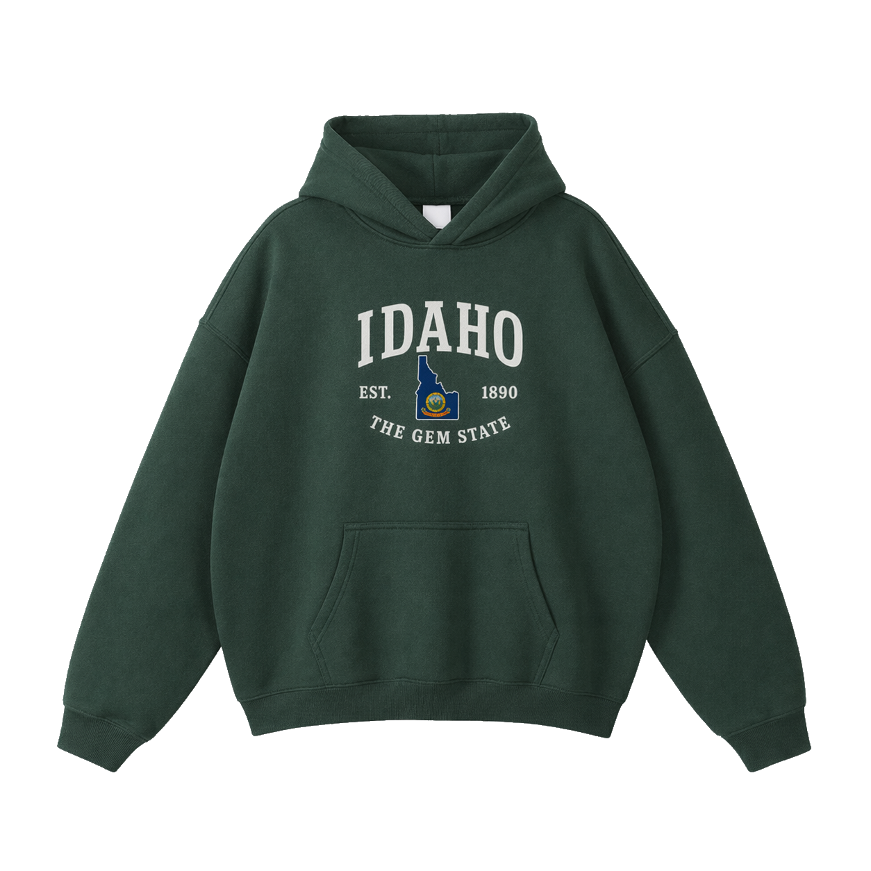 Collection 8 Idaho Oversize Fleeced Hoodie - Eden Green front