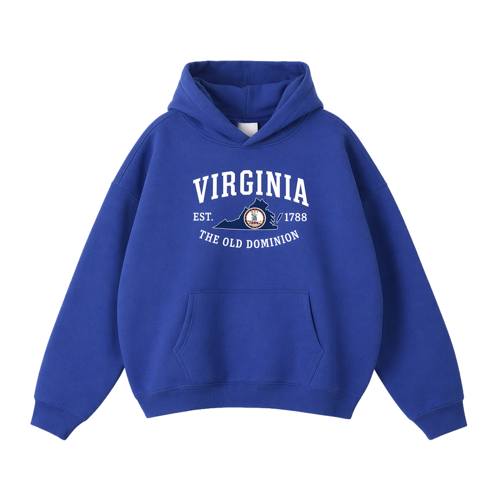 Collection 8 Virginia Oversize Fleeced Hoodie - Klein Blue front