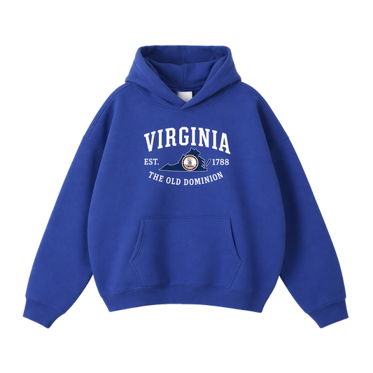 Collection 8 Virginia Oversize Fleeced Hoodie - Klein Blue front