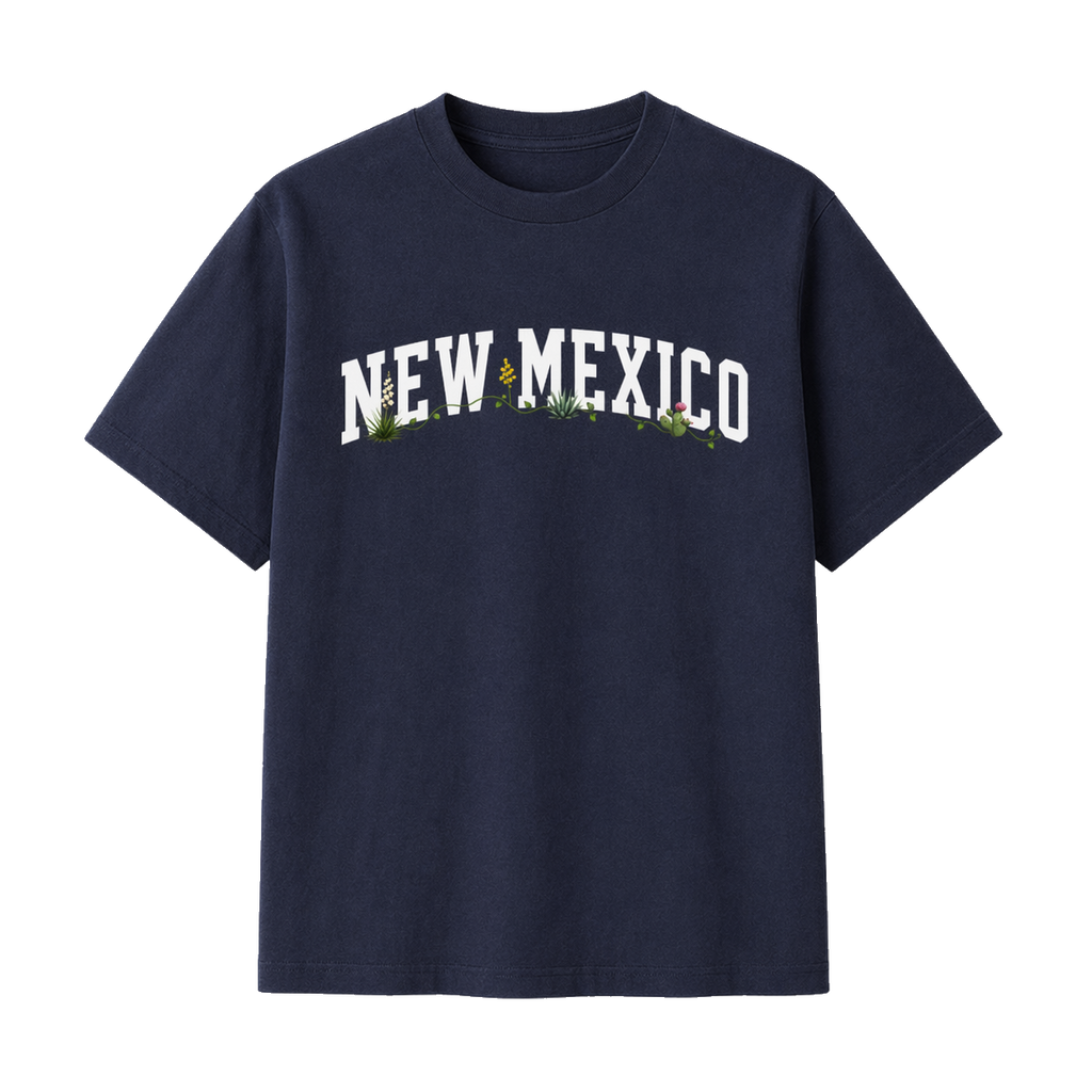 Collection 10 New Mexico Essential Cotton T-Shirt - Navy Blue front