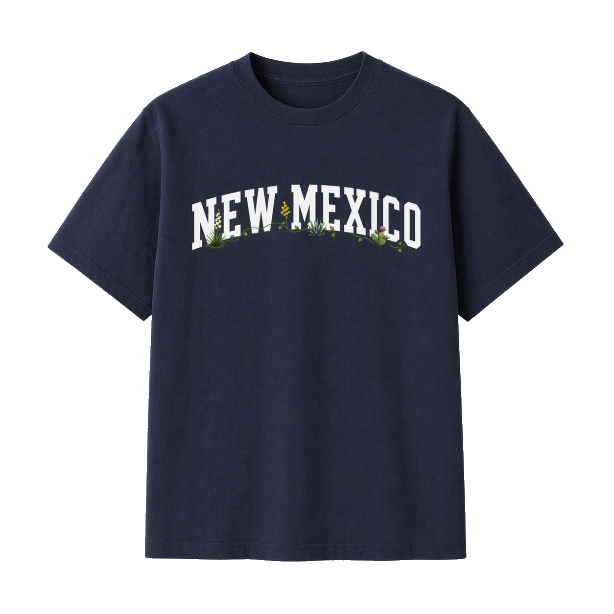 Collection 10 New Mexico Essential Cotton T-Shirt - Navy Blue front
