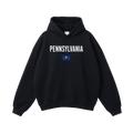Collection 7 Pennsylvania Oversize Fleeced Hoodie - Black front