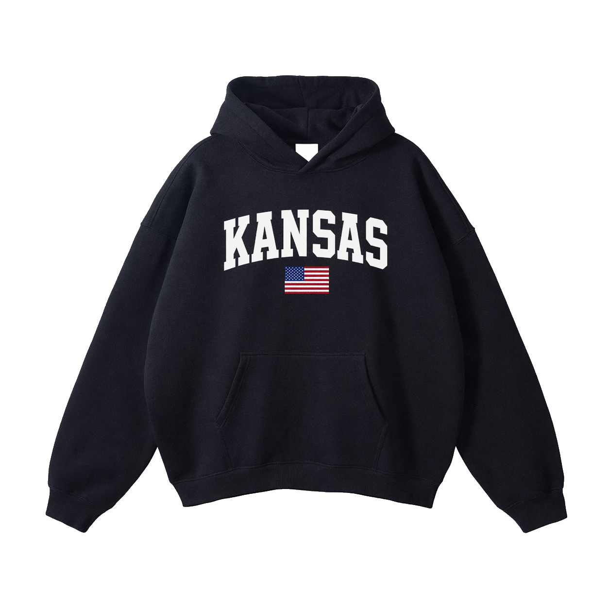 Collection 2 Kansas Oversize Fleeced Hoodie - Black front