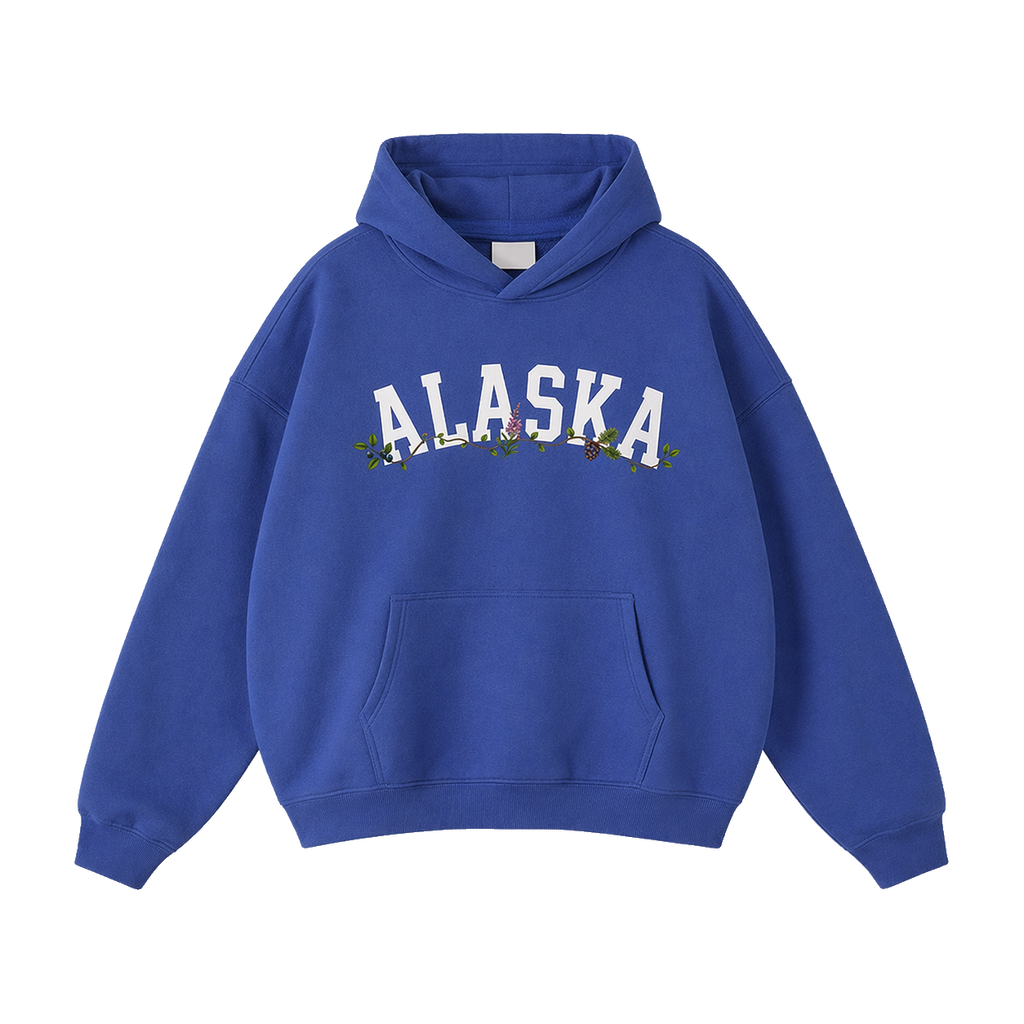 Collection 10 Alaska Oversize Fleeced Hoodie - Klein Blue front