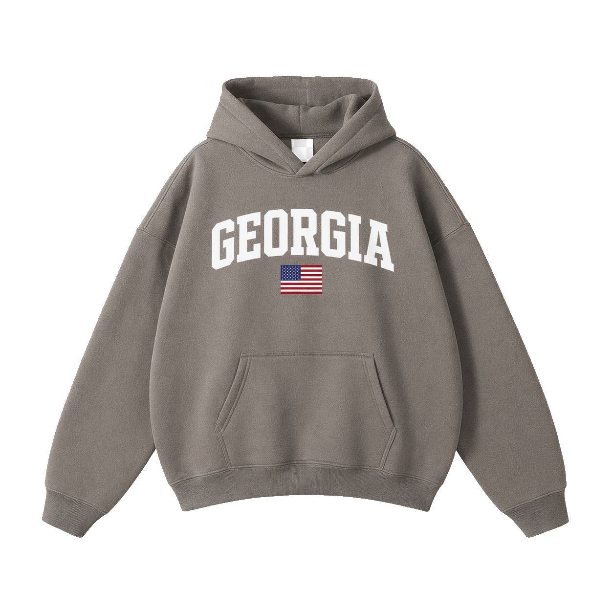 Collection 2 Georgia Oversize Fleeced Hoodie - Gray Coffee front